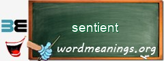 WordMeaning blackboard for sentient